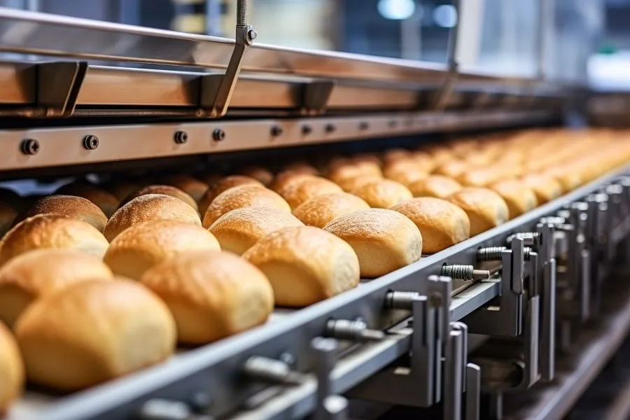 bread in factory